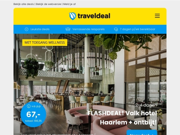 😱 FLASHDEAL: Van der Valk Haarlem + ontbijt 67 | 3 dgn de Achterhoek + diner v.a. 125 p.p.!