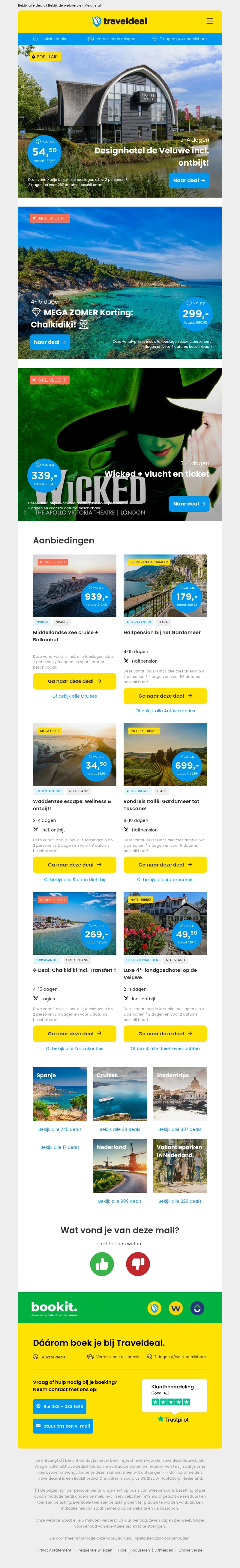 FLASHDEAL! 🚨 4*-Designhotel de Veluwe + ontbijt v.a. €54,50 | Zonvakantie Chalkidiki 299 p.p.! 🤯 FLASHDEAL! 🚨 4*-Designhotel de Veluwe + ontbijt v.a. €54,50 | Zonvakantie Chalkidiki 299 p.p.! 🤯