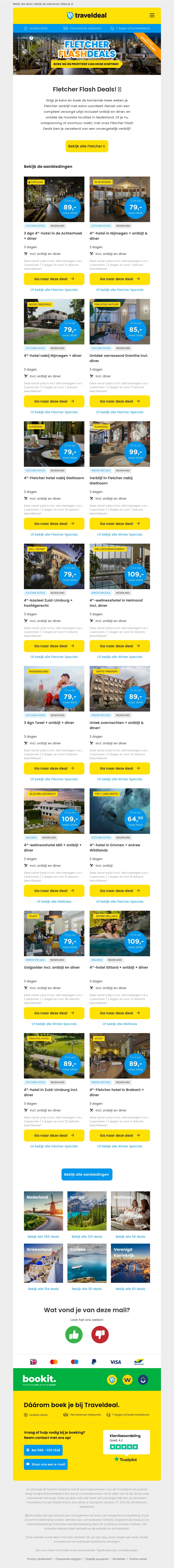 Actie: Fletcher Flash Deals! 🔥 De mooiste locaties voor de BESTE PRIJS! 🙌 Actie: Fletcher Flash Deals! 🔥 De mooiste locaties voor de BESTE PRIJS! 🙌