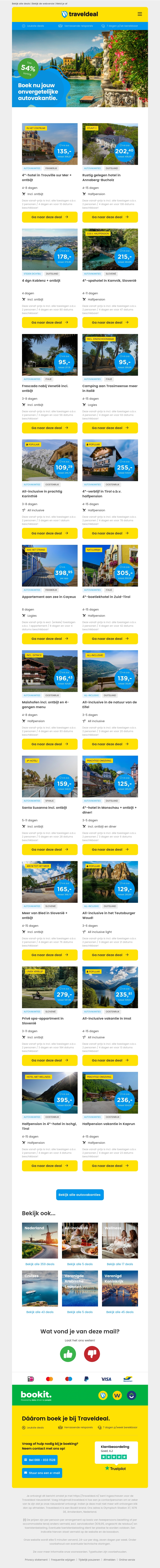Boek nu jouw onvergetelijke autovakantie! 🚘 4 dgn Normandië €135 | 4 dgn halfpension Oost-Duitsland €203 & meer! 🙌 Boek nu jouw onvergetelijke autovakantie! 🚘 4 dgn Normandië €135 | 4 dgn halfpension Oost-Duitsland €203 & meer! 🙌
