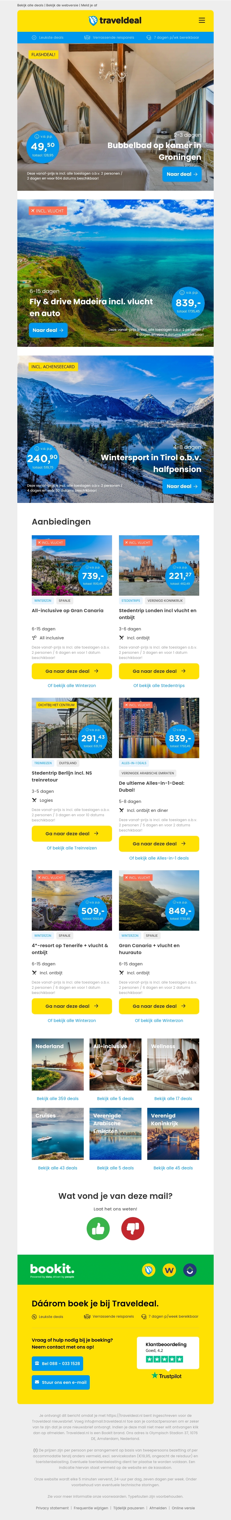 Bubbelbad op kamer in Groningen v.a. €49.50 per persoon | Fly & drive Madeira incl. vlucht en auto v.a. €839 per persoon & meer Bubbelbad op kamer in Groningen v.a. €49.50 per persoon | Fly & drive Madeira incl. vlucht en auto v.a. €839 per persoon & meer