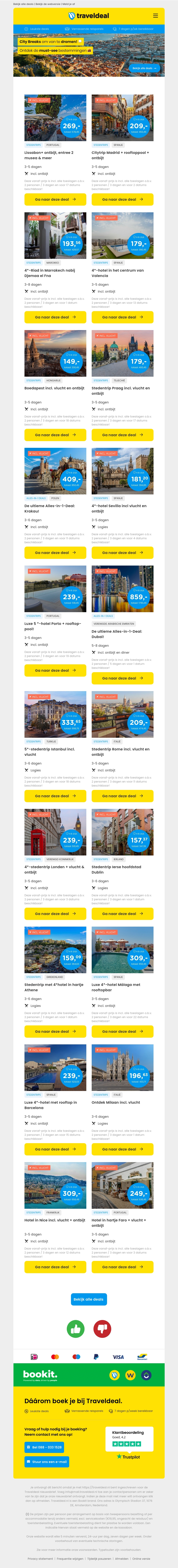 City Breaks om van te dromen! 💭 Lissabon + musea + tramkaartje v.a. 269 | Madrid + hotel met rooftopzwembad v.a. 209 & meer! 🏙️ City Breaks om van te dromen! 💭 Lissabon + musea + tramkaartje v.a. 269 | Madrid + hotel met rooftopzwembad v.a. 209 & meer! 🏙️