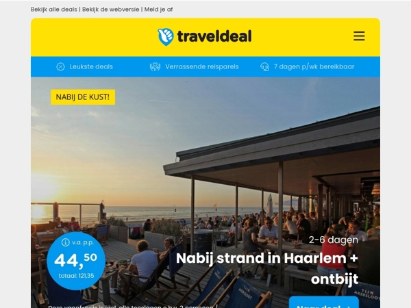 MEGADEAL 💥 Haarlem & Bloemendaal v.a. 44,50 | Vakantie Rhodos + transfer & ontbijt v.a. 359 p.p.!