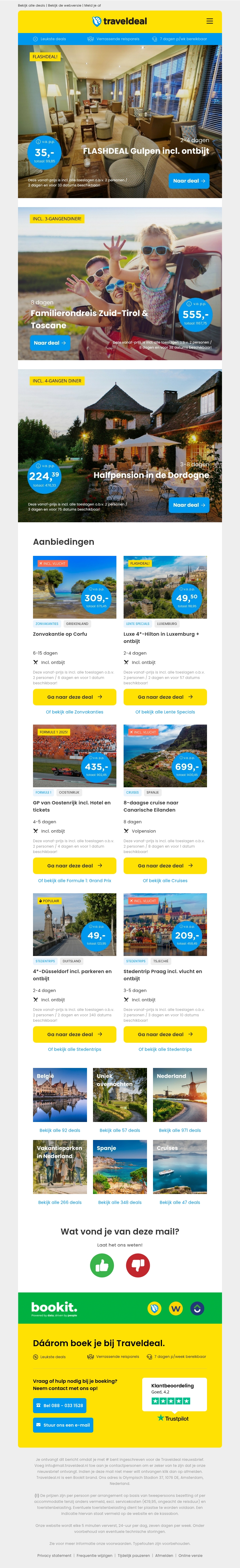 FLASHDEAL! ⚡ Gulpen + ontbijt & Rituals v.a. 40 | 8 dgn familierondreis Zuid-Tirol & Toscane v.a. 555 p.p.! FLASHDEAL! ⚡ Gulpen + ontbijt & Rituals v.a. 40 | 8 dgn familierondreis Zuid-Tirol & Toscane v.a. 555 p.p.!