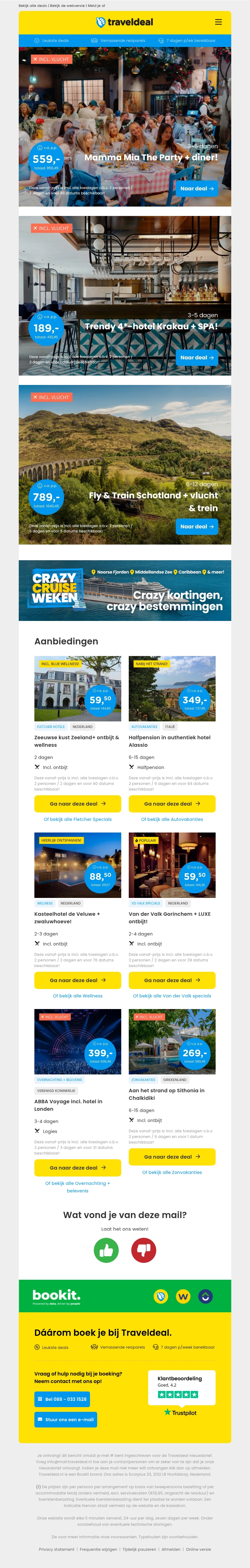 GAAF! 😱 Mamma Mia The Party Londen + 4-gangendiner v.a. 559 | Stedentrip Krakau + trendy 4*-hotel v.a. 189 p.p.! GAAF! 😱 Mamma Mia The Party Londen + 4-gangendiner v.a. 559 | Stedentrip Krakau + trendy 4*-hotel v.a. 189 p.p.!