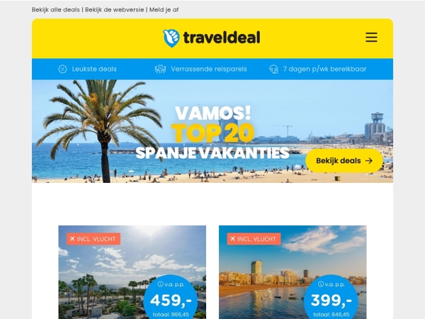 Goedkope vakantie naar Spanje? Vamos! 🌞 Ontdek onze top deals!