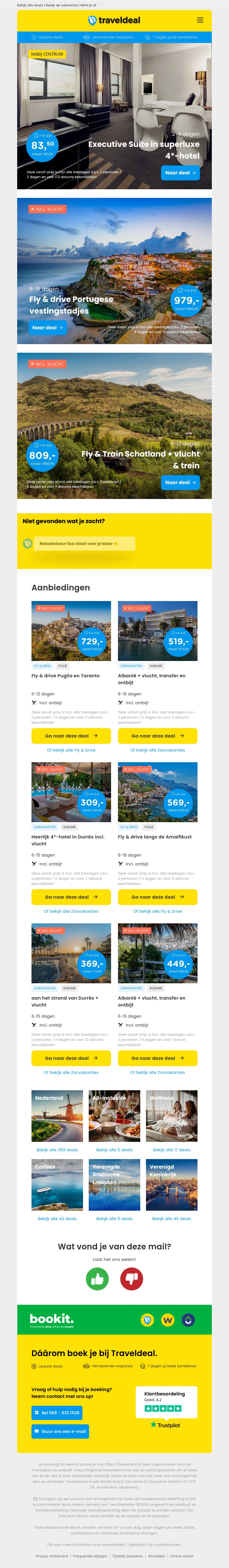 Executive Suite in superluxe 4*-hotel v.a. €83.50 per persoon | Fly & drive Portugese vestingstadjes v.a. €979 per persoon & nog veel meer Executive Suite in superluxe 4*-hotel v.a. €83.50 per persoon | Fly & drive Portugese vestingstadjes v.a. €979 per persoon & nog veel meer