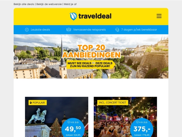 😱 Deze deals zijn RAZEND populair 🔥 Hilton Düsseldorf | André Rieu arrangement | Hilton Luxemburg & MEER!