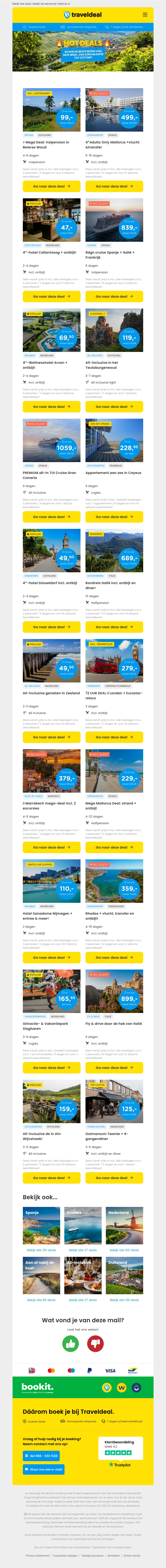π₯ HOT DEALS! π₯ 4 dgn volpension Beierse Woud v.a. 99 | Adults Only vakantie Mallorca v.a. 499 & MEER! π₯ HOT DEALS! π₯ 4 dgn volpension Beierse Woud v.a. 99 | Adults Only vakantie Mallorca v.a. 499 & MEER!