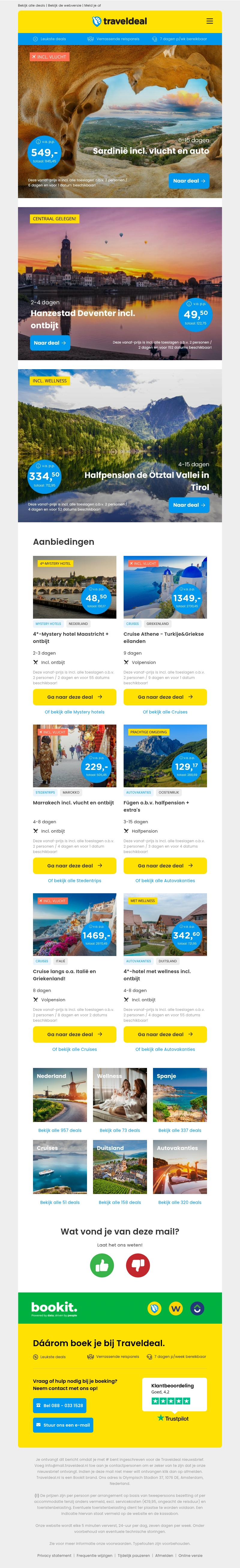 ☀️ ZON-STUNT: Sardinië + vlucht & huurauto v.a. 549,- p.p. | 🔥 MEGADEAL: Deventer + ontbijt & GRATIS parkeren v.a. 49,50 p.p.! ☀️ ZON-STUNT: Sardinië + vlucht & huurauto v.a. 549,- p.p. | 🔥 MEGADEAL: Deventer + ontbijt & GRATIS parkeren v.a. 49,50 p.p.!