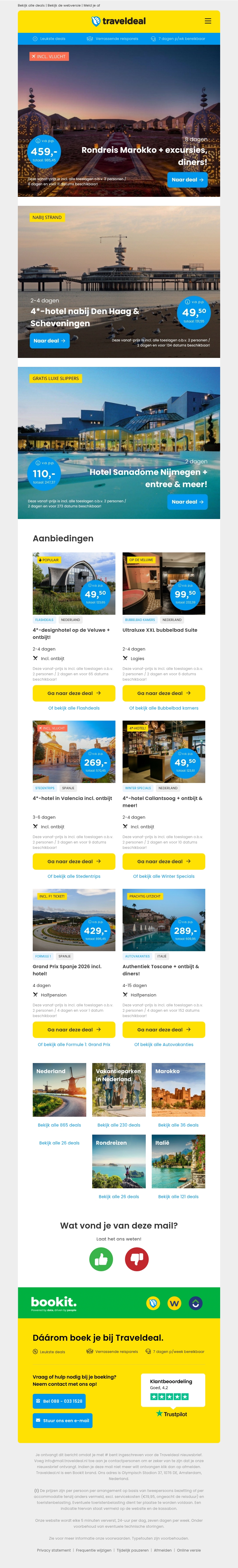 8-daagse rondreis Marokko + excursies & meer v.a. 459 | Luxe 4*-hotel bij Den Haag & Scheveningen v.a. 49,50 p.p.! 8-daagse rondreis Marokko + excursies & meer v.a. 459 | Luxe 4*-hotel bij Den Haag & Scheveningen v.a. 49,50 p.p.!