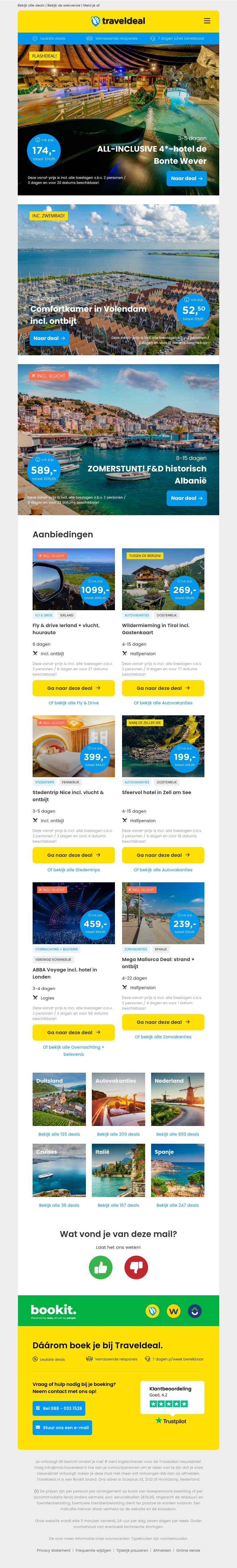 FLASH-SALE! ⚡ 3 dgn all-inclusive Bonte Wever v.a. 174 | Roompot Marinapark Volendam + ontbijt 52,50 p.p.! 😱 FLASH-SALE! ⚡ 3 dgn all-inclusive Bonte Wever v.a. 174 | Roompot Marinapark Volendam + ontbijt 52,50 p.p.! 😱