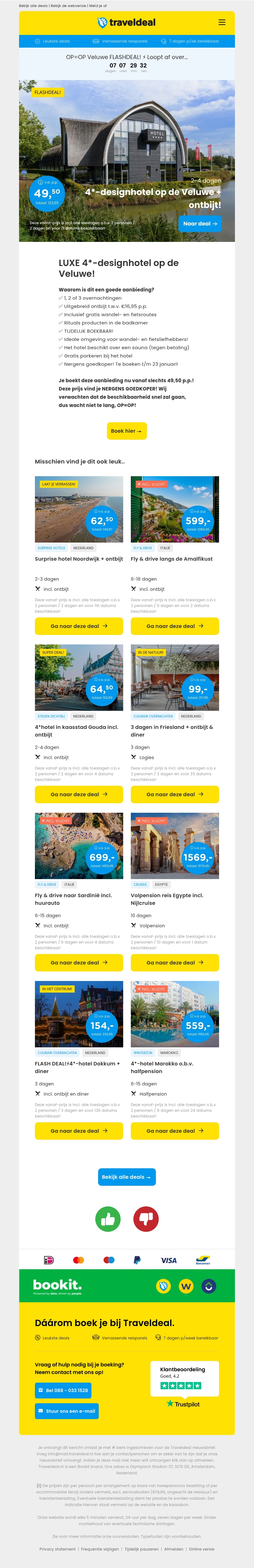 OP=OP Veluwe FLASHDEAL! ⚡ LUXE 4*-hotel Nijkerk Veluwe incl. ontbijt, Rituals & gratis parkeren 49,50 p.p.! OP=OP Veluwe FLASHDEAL! ⚡ LUXE 4*-hotel Nijkerk Veluwe incl. ontbijt, Rituals & gratis parkeren 49,50 p.p.!