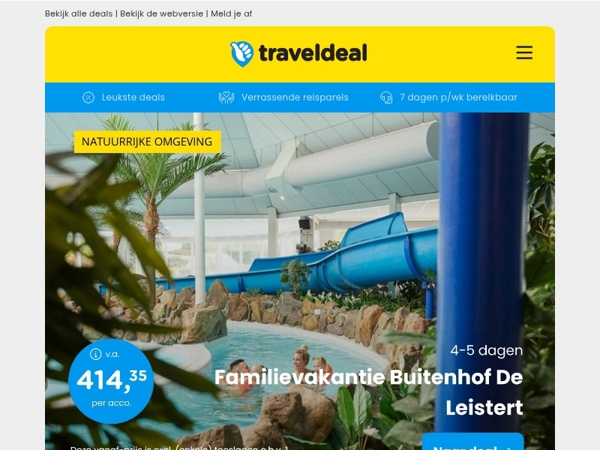 💥 3x Limburg Deals: Buitenhof De Leistert v.a. 414,35 | Kerstshoppen Maastricht v.a. 49,50 | Thermaalbad Arcen v.a. 59,50