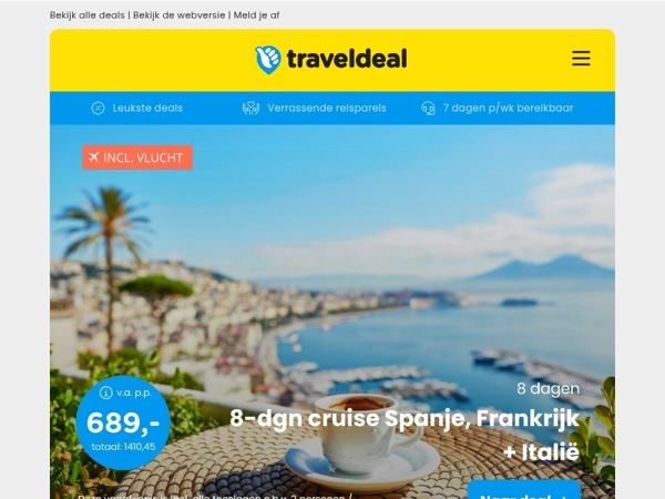 Prijsverlaging: 😱 8-daagse cruise Spanje, Frankrijk & Italië v.a. 789 | LUXE 4*-Marriott Den Haag + ontbijt 56,50 p.p.!