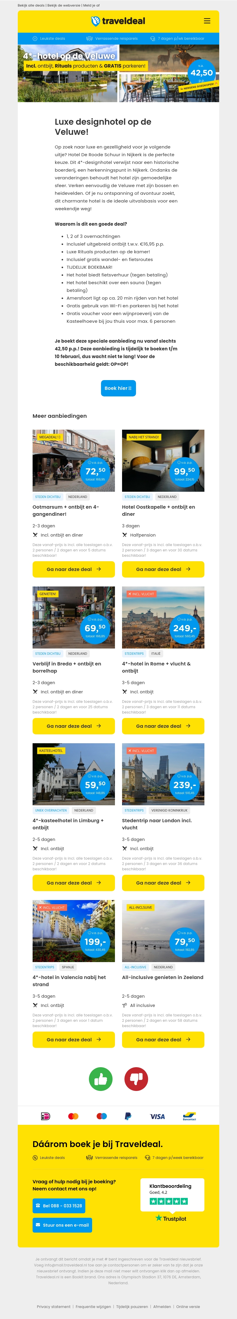 Nergens goedkoper! 🤯 LUXE 4*designhotel op de Veluwe + ontbijt + Rituals op de kamer v.a. 42,50 p.p.! Nergens goedkoper! 🤯 LUXE 4*designhotel op de Veluwe + ontbijt + Rituals op de kamer v.a. 42,50 p.p.!