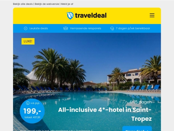 WOW! 🤩 All-inclusive genieten in Saint-Tropez 🌴 – mét GRATIS extra's v.a. 199 | OP=OP: 4 dgn all-inclusive bij de Bonte Wever 269 p.p.!