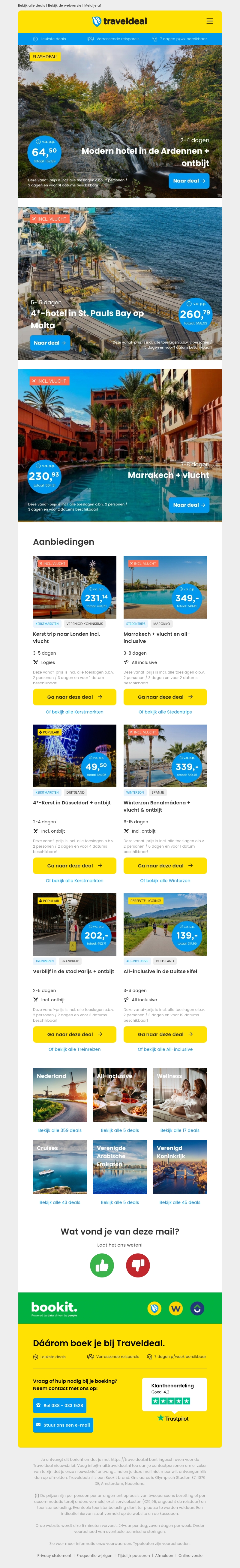 Modern hotel in de Ardennen + ontbijt v.a. €64.50 per persoon | 4*-hotel in St. Pauls Bay op Malta v.a. €260.79 per persoon & nog veel meer 💥 Modern hotel in de Ardennen + ontbijt v.a. €64.50 per persoon | 4*-hotel in St. Pauls Bay op Malta v.a. €260.79 per persoon & nog veel meer 💥