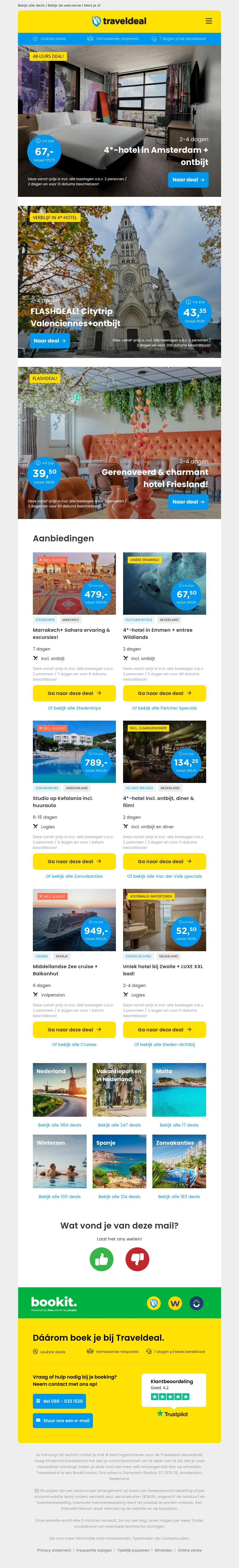 ✨ Exclusieve dagdeal: Luxe 4★-hotel in Amsterdam incl. ontbijt €67 + Flashdeal nabij Lille €44 p.p. ✨ Exclusieve dagdeal: Luxe 4★-hotel in Amsterdam incl. ontbijt €67 + Flashdeal nabij Lille €44 p.p.