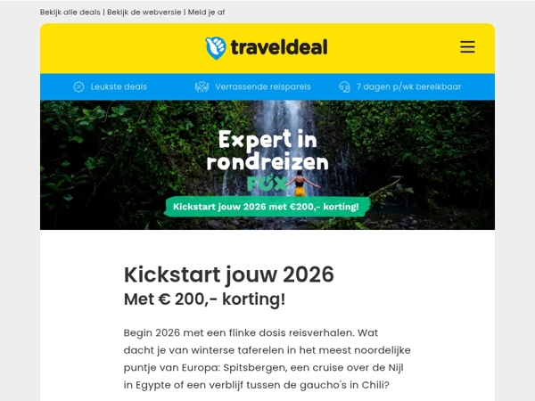 Kickstart jouw 2026 met korting!