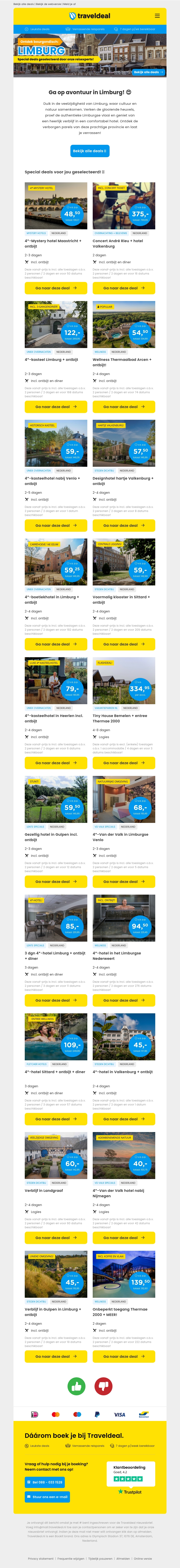 Ontdek Limburg: bourgondisch genieten & prachtige natuur! ✨ | Wellness deals, UNIEKE kasteelhotels, André Rieu & MEER! 😍 Ontdek Limburg: bourgondisch genieten & prachtige natuur! ✨ | Wellness deals, UNIEKE kasteelhotels, André Rieu & MEER! 😍