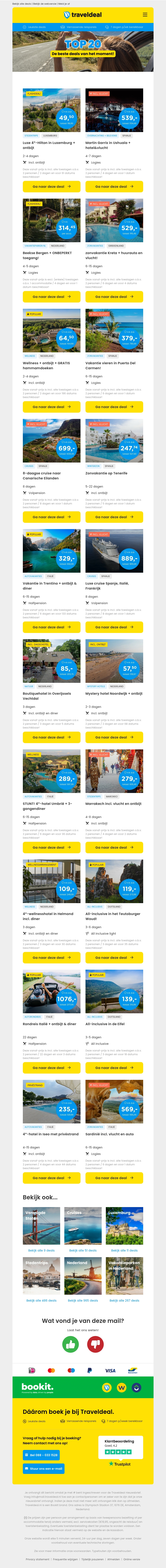 🏝️ 20 fantastische reis-aanbiedingen voor elke reiziger! 👉🏻 Hilton Luxemburg | Lake Resort Beekse Bergen | Martin Garrix Ushuaïa & meer! 🏝️ 20 fantastische reis-aanbiedingen voor elke reiziger! 👉🏻 Hilton Luxemburg | Lake Resort Beekse Bergen | Martin Garrix Ushuaïa & meer!