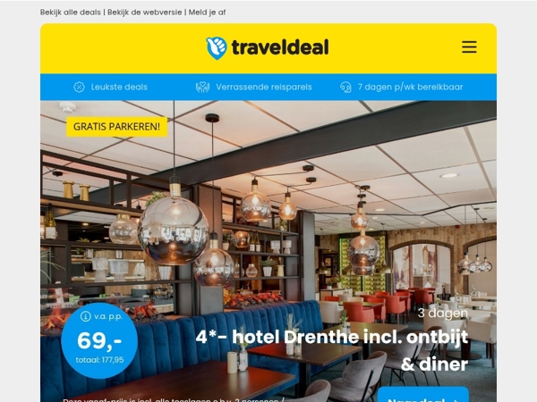 MEGA OP=OP DEAL! 😱 3 dgn Drenthe + ontbijt, 3-gangendiner & meer 69 | Stedentrip Rome + LUXE hotel met rooftop v.a. 269 p.p.!