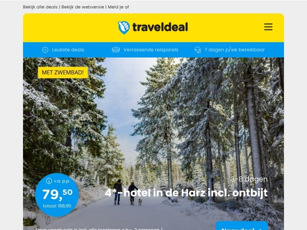 ❄️ 3 dgn winterplezier in de Harz + ontbijt v.a. 79,50 | Entree Wildlands + 4*-hotel v.a. 67,50 p.p.!