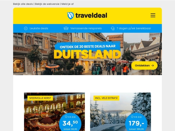 🇩🇪 Ontdek snel: onze top 20 deals naar Duitsland!