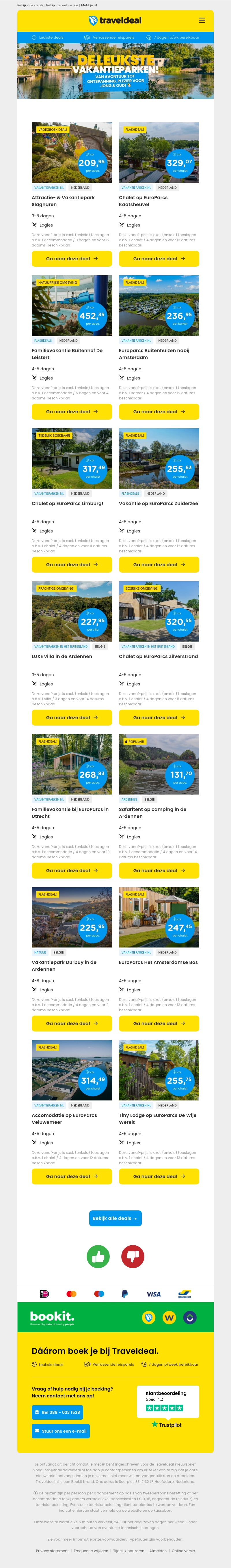 Speciale prijzen op de leukste vakantieparken! 🎉 Speciale prijzen op de leukste vakantieparken! 🎉