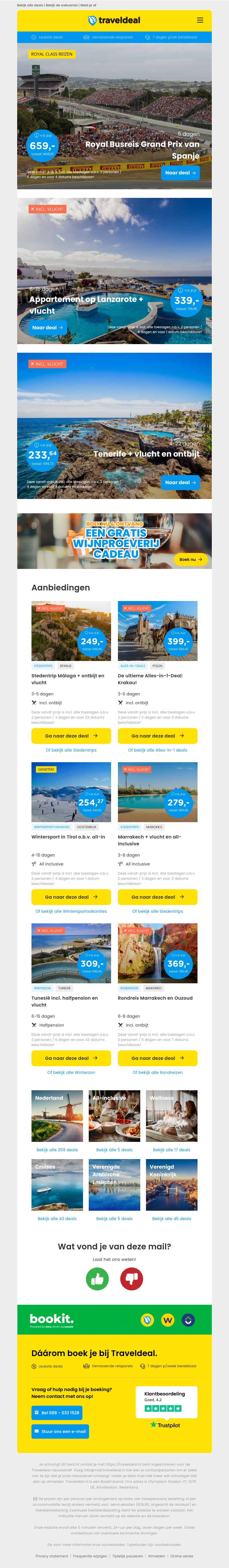 Royal Busreis Grand Prix van Spanje v.a. €659 per persoon | Appartement op Lanzarote + vlucht v.a. €339 per persoon & meer Royal Busreis Grand Prix van Spanje v.a. €659 per persoon | Appartement op Lanzarote + vlucht v.a. €339 per persoon & meer