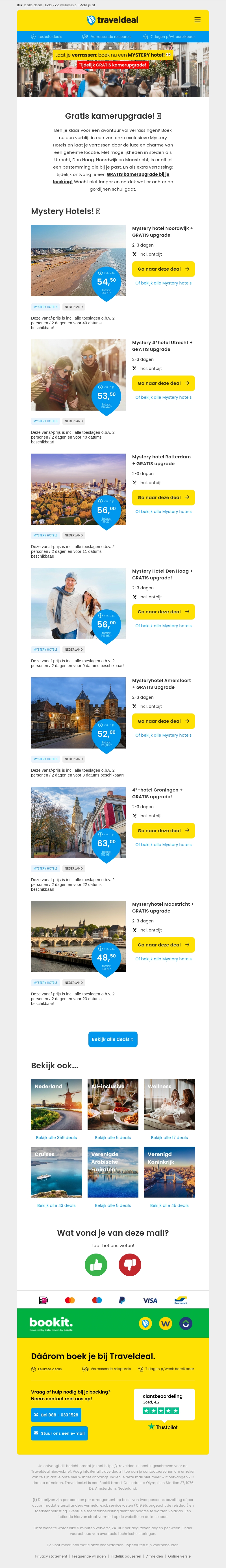 Tijdelijke aanbieding! β° Krijg een GRATIS kamerupgrade bij deze Mystery Hotels! π Tijdelijke aanbieding! β° Krijg een GRATIS kamerupgrade bij deze Mystery Hotels! π