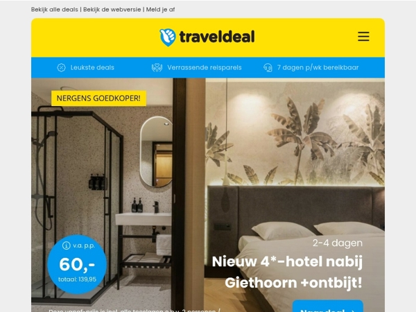 In prijs verlaagd! 💥 Gloednieuw 4*-hotel bij Giethoorn v.a. 60 | 3 dgn wellnesshotel Trivium + ontbijt & diner 99 p.p.!