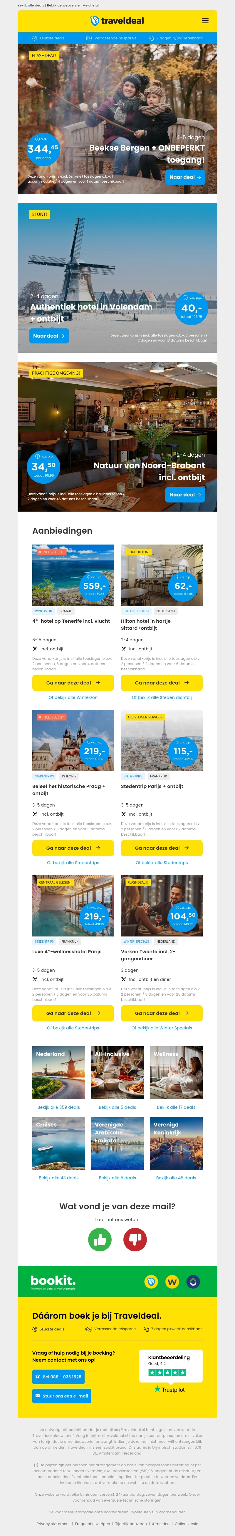 Vakantieparken in Nederland v.a. €344.45 per acco. | Winter Specials v.a. €40 per persoon & nog veel meer Vakantieparken in Nederland v.a. €344.45 per acco. | Winter Specials v.a. €40 per persoon & nog veel meer