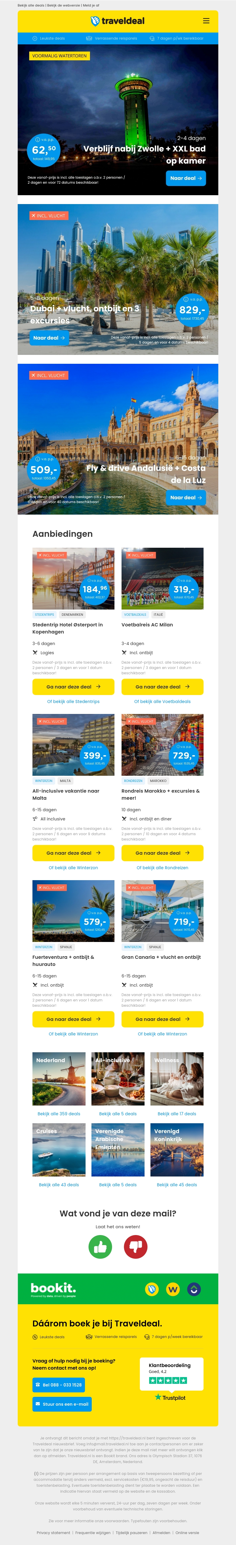 Verblijf nabij Zwolle + XXL bad op kamer v.a. €62.50 per persoon | Dubai + vlucht, ontbijt en 3 excursies v.a. €829 per persoon & meer Verblijf nabij Zwolle + XXL bad op kamer v.a. €62.50 per persoon | Dubai + vlucht, ontbijt en 3 excursies v.a. €829 per persoon & meer