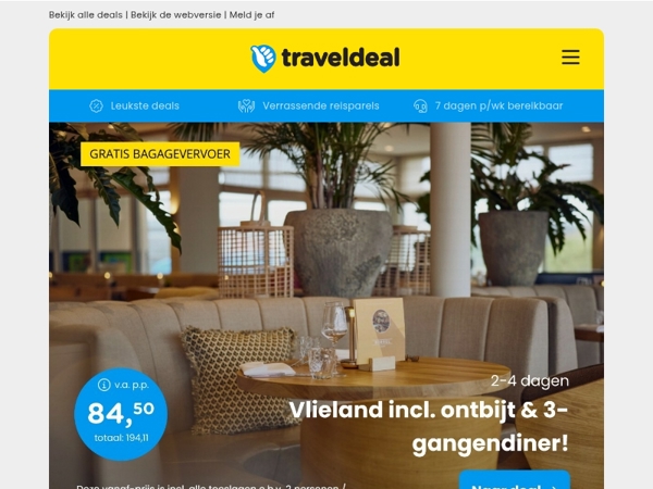 WAUW! 😍 Prachtig hotel op Vlieland + 3-gangendiner 84,50 | TUI premium ALL-INCLUSIVE cruise Noord-Europa v.a. 1379 p.p.!