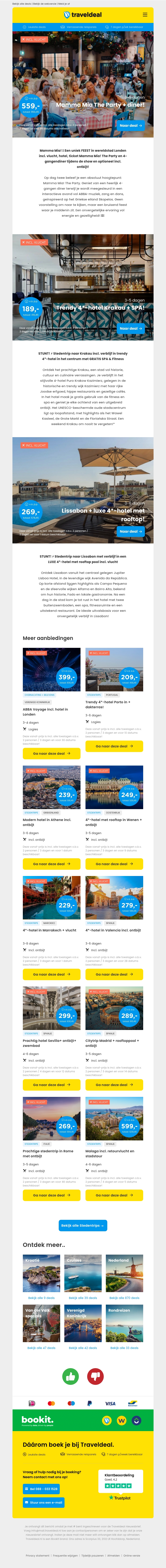 🏙️ Nieuwe stedentrips! 🎵 Mamma Mia The Party Londen + diner 559 | Krakau + trendy 4*-hotel 189 | Lissabon + rooftop zwembad v.a. 269 pp! 🏙️ Nieuwe stedentrips! 🎵 Mamma Mia The Party Londen + diner 559 | Krakau + trendy 4*-hotel 189 | Lissabon + rooftop zwembad v.a. 269 pp!