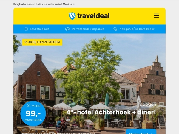 3 dgn de Achterhoek + ontbijt & diner v.a. 99 | 5-15 dgn halfpension Zell am See v.a. 399 p.p.!