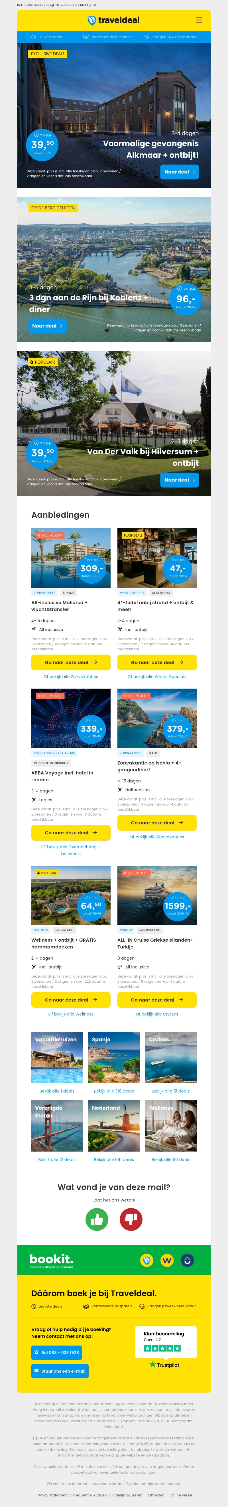 STUNT! 😱 Voormalig Gevangenis Alkmaar + ontbijt & LATE check-out 39,50 | 3 dgn aan de Rijn bij Koblenz + ontbijt & diner v.a. 96 p.p.! STUNT! 😱 Voormalig Gevangenis Alkmaar + ontbijt & LATE check-out 39,50 | 3 dgn aan de Rijn bij Koblenz + ontbijt & diner v.a. 96 p.p.!