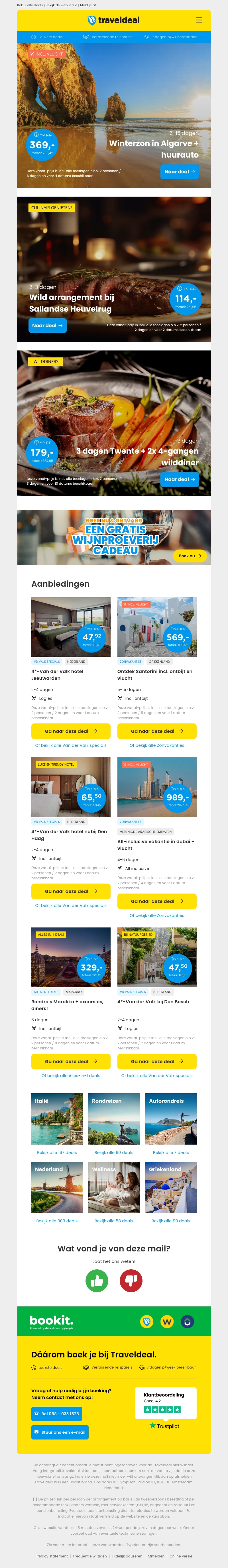 Winterzon in Algarve + huurauto v.a. €369 per persoon & meer Winterzon in Algarve + huurauto v.a. €369 per persoon & meer