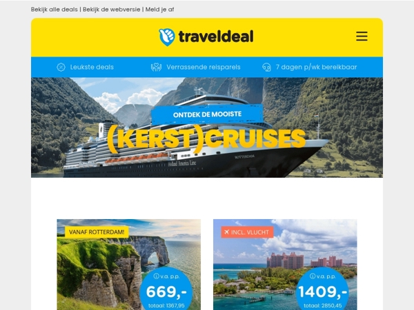 🚢 Exclusieve (kerst)cruises wachten op jou!