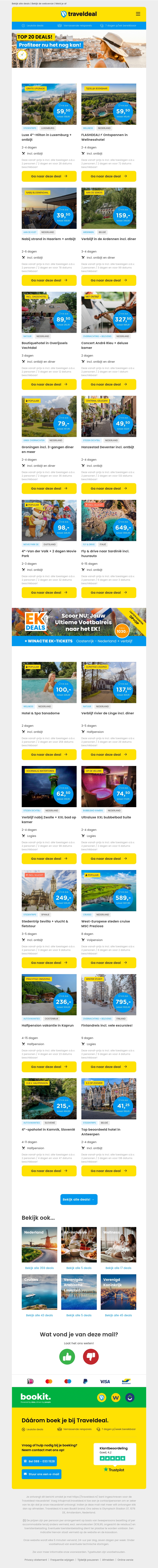 Zondag TOP 20! ➡️ 4*-Hilton Luxemburg + ontbijt 59,50 | Wellnesshotel Limburg + ontbijt 59,50 | 3 dgn Ardennen + 4-gangendiner 159 & meer! Zondag TOP 20! ➡️ 4*-Hilton Luxemburg + ontbijt 59,50 | Wellnesshotel Limburg + ontbijt 59,50 | 3 dgn Ardennen + 4-gangendiner 159 & meer!