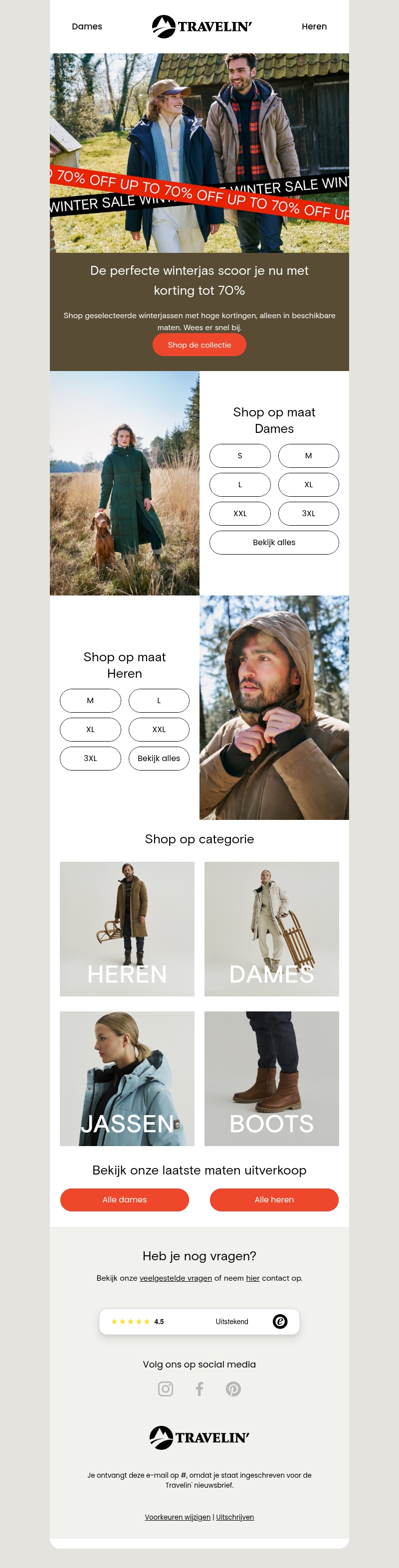 Winterjassen tot 70% korting! ❄️ Winterjassen tot 70% korting! ❄️