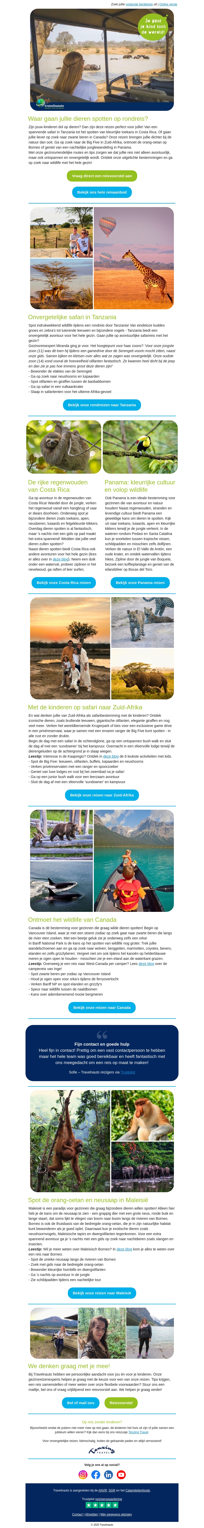 Waar gaan jullie dieren spotten op reis? 🐵 Waar gaan jullie dieren spotten op reis? 🐵