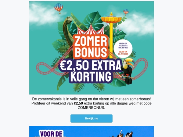 Zomerbonus! €2,50 éxtra korting💰