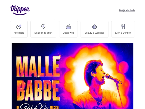 1e of 2e rang ticket Malle Babbe - de Rob de Nijs musical
