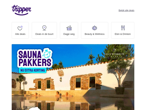 Elysium, Veluwse Bron, Zwaluwhoeve & SpaWeesp: vandaag éxtra voordelig!