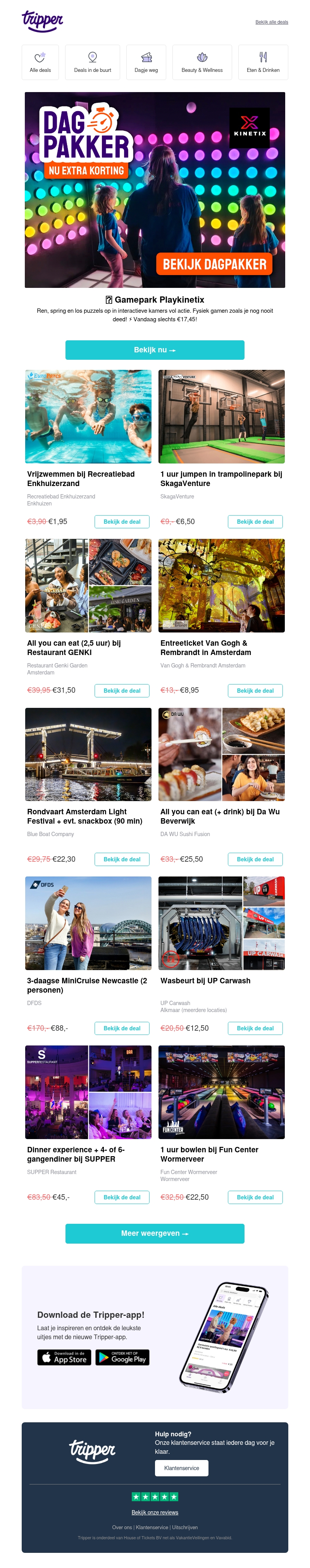 Dagpakker: Playkinetix (1,5 uur) + drankje ๐ฎ Dagpakker: Playkinetix (1,5 uur) + drankje ๐ฎ