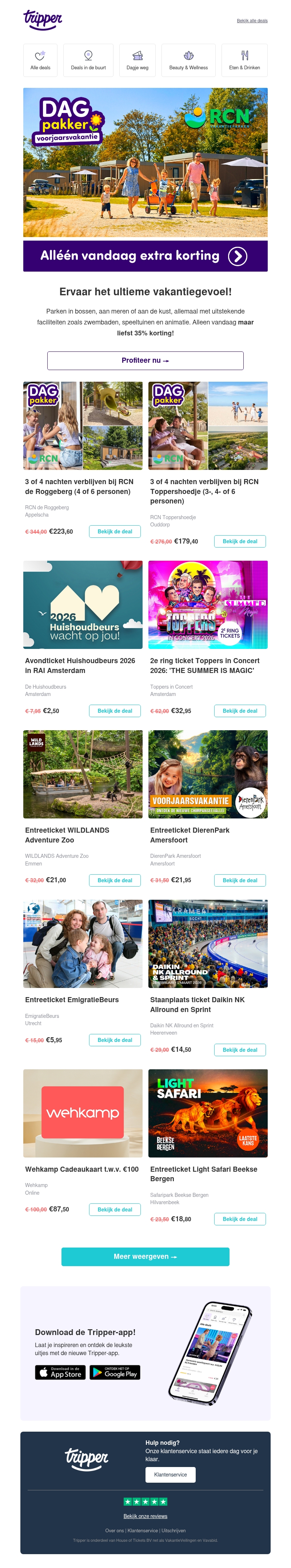 ⏰ Alleen vandaag: 35% korting op RCN Vakantieparken! ⏰ Alleen vandaag: 35% korting op RCN Vakantieparken!