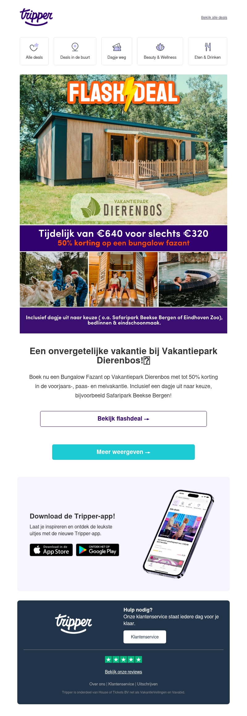 50% korting op een verblijf bij Vakantiepark Dierenbos π‘ 50% korting op een verblijf bij Vakantiepark Dierenbos π‘